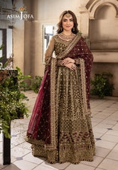 Asim Jofa Khwab-e-Naubahar Ajnb-11 Embroidered Chiffon 3 Pcs
