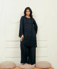 Vasl Pre Winter By Kross Kulture Stitched 2PC - Embroidered Cotton Silk Suit Suit-0001674-SML-BLK