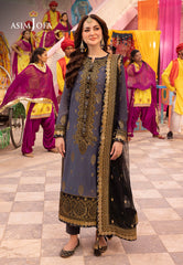 Asim Jofa Dastaan Ajda-10 Embroidered Paper Cotton 3 Pcs