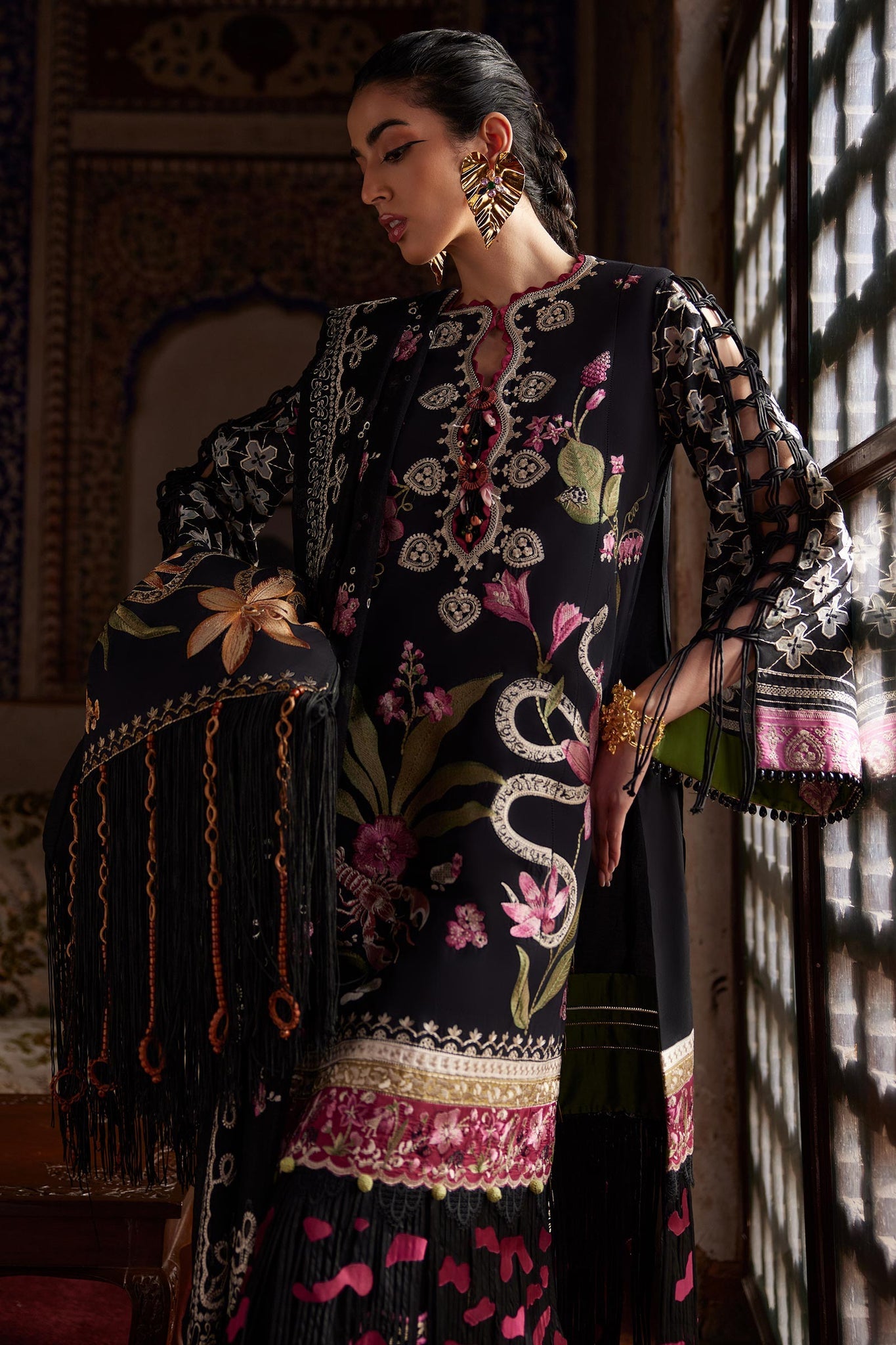 Elan Unstitched 3 Piece Luxury Lawn Collection'2025-04-A-Azureh
