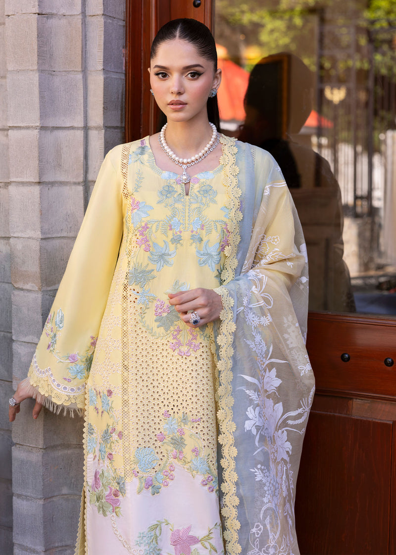 Bloom By Saira Shakira Unstitched 3 Piece Luxury Lawn Collection'2025-04-A-Lotus Reverie