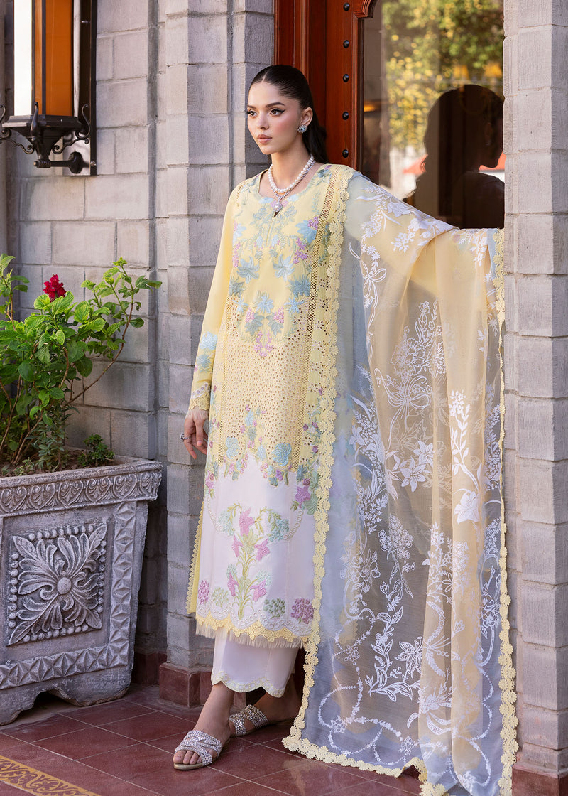 Bloom By Saira Shakira Unstitched 3 Piece Luxury Lawn Collection'2025-04-A-Lotus Reverie