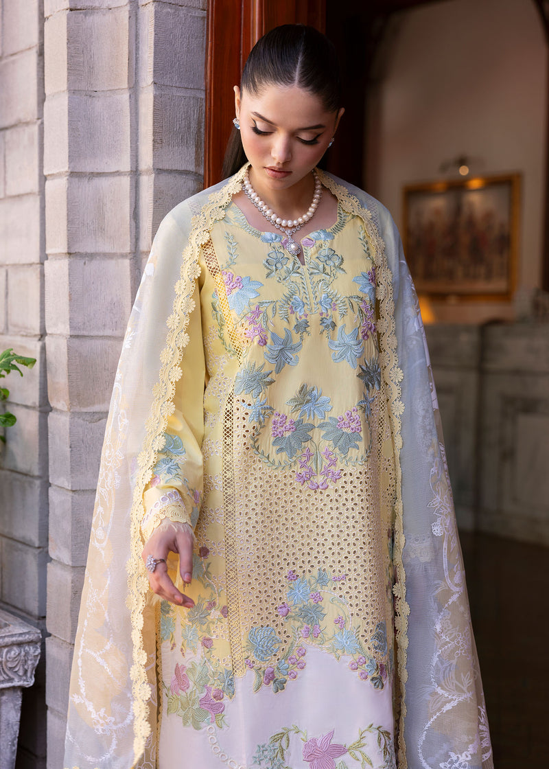 Bloom By Saira Shakira Unstitched 3 Piece Luxury Lawn Collection'2025-04-A-Lotus Reverie