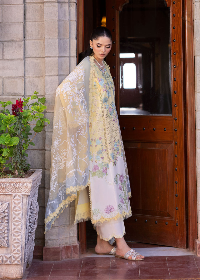 Bloom By Saira Shakira Unstitched 3 Piece Luxury Lawn Collection'2025-04-A-Lotus Reverie