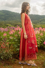 The Secret Garden Hemline By Mushq Unstitched 3 Piece Summer Collection'2025-04-B-Wanderlust Blooms