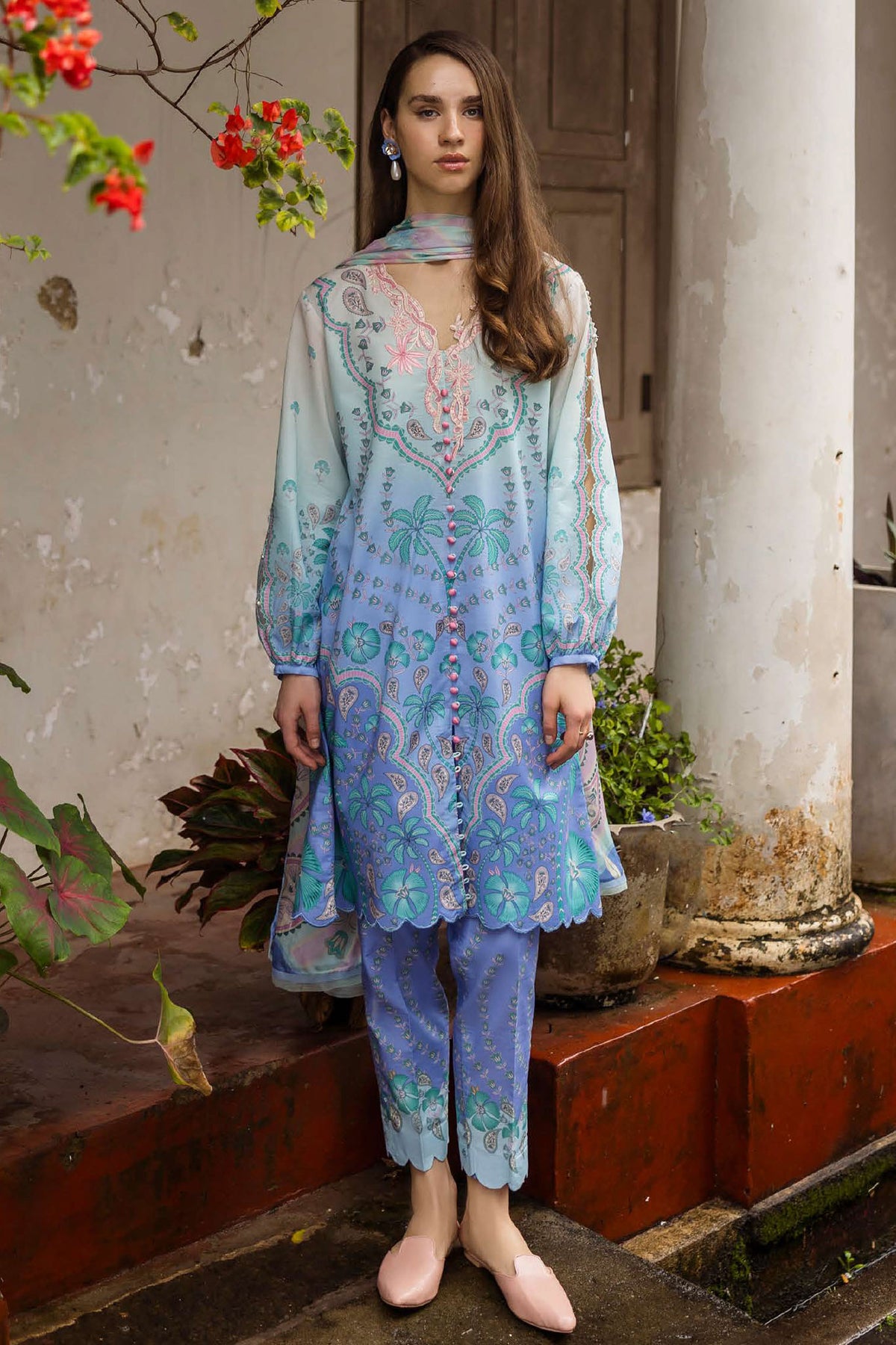 La Dolce Hemline By Mushq Unstitched 3 Piece Summer Collection-HML-04-B-Ameta