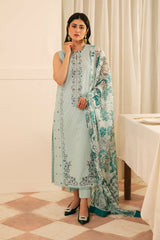 Festive Edit By Sahar Unstitched 3 Piece Jacquard Collection-04-Crystal Sky