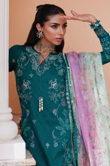 Wes By Farah Talib Aziz Unstitched 3 Piece Luxury Summer Collection-04-Eileen Emerald