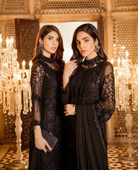 Safeera By Flossie Unstitched 3 Piece Formals Vol-03 Collection'2025-Dark Maze