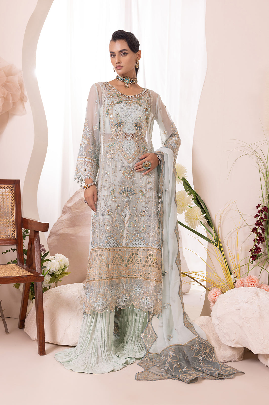 Aaraish By Diara Couture Stitched 3 Piece Formals Collection'2025-ASMAA - SF-13