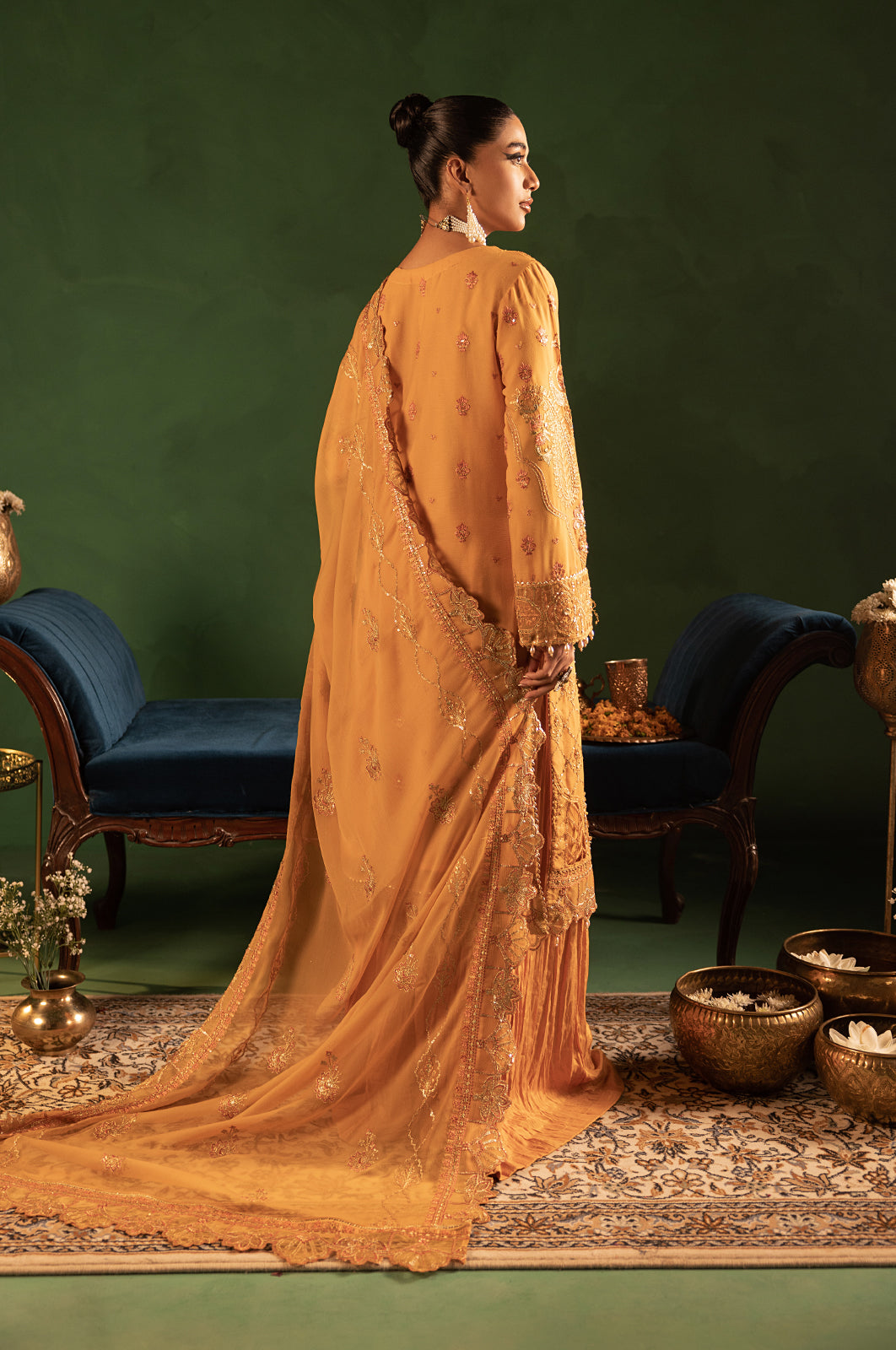 Aaraish By Diara Couture Stitched 3 Piece Formals Collection'2025-HAYA - SF-15 - MUSTARD