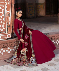 Makhmal By Mazil Stitched 3 Piece Formals Suit-Nirmila Pishwas