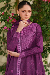 Meline By Farasha Unstitched 3 Piece Premium Viscose Collection'2025-04-Wild Plum