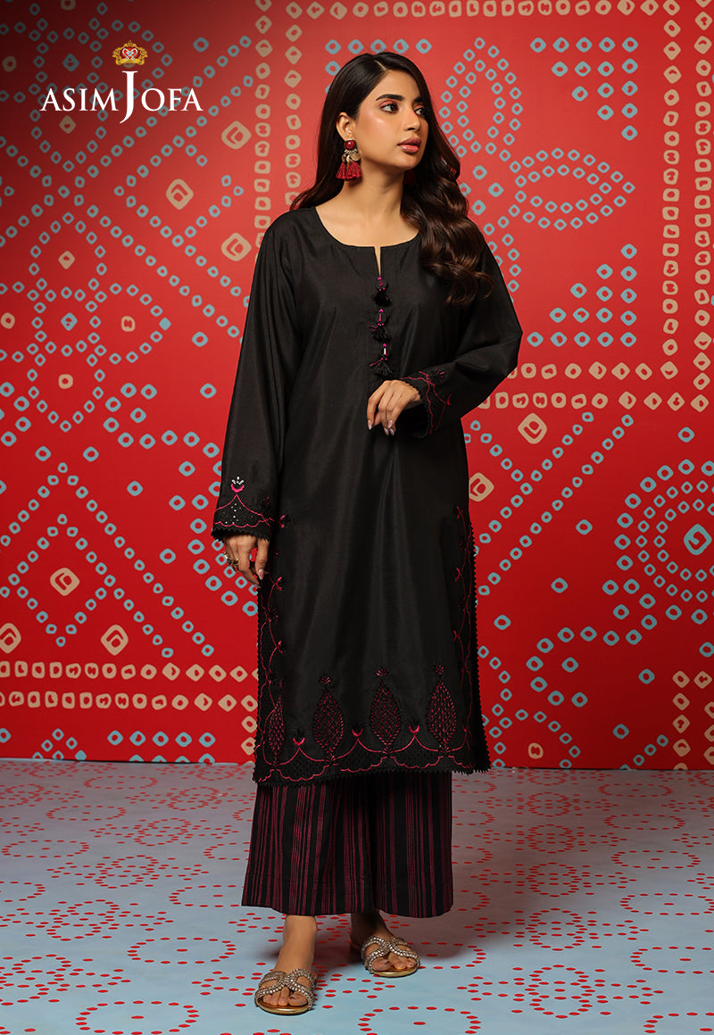 Asim Jofa Tara Sitara Ajtm-05 - 2 Pcs Embroidered Raw Silk 2 Pcs