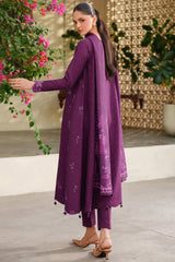 Meline By Farasha Unstitched 3 Piece Premium Viscose Collection'2025-04-Wild Plum