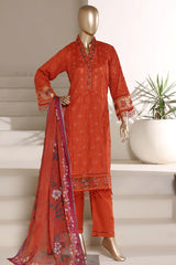 Sada Bahar Stitched 3 Piece The Luxury Chikankari Edit Vol-01 Suit-EDITS-04- RUST