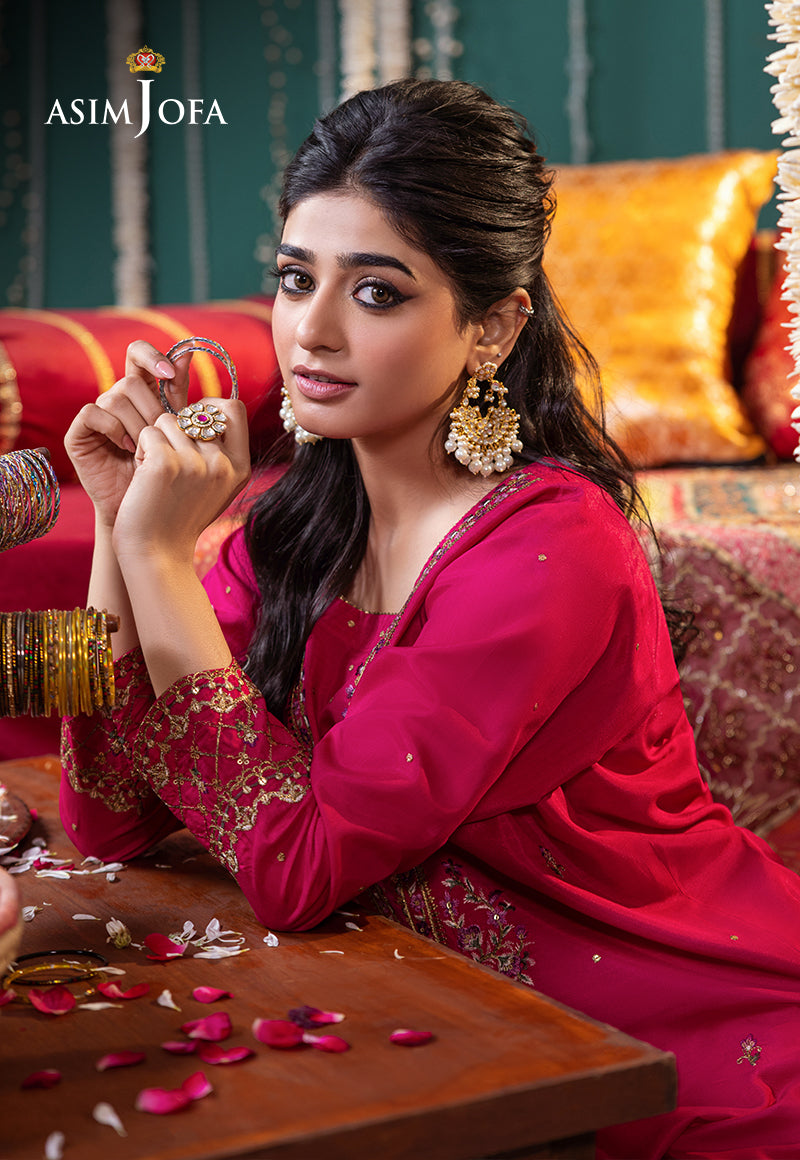 Asim Jofa Tara Sitara Ajtm-03 - 2 Pcs Embroidered Raw Silk 2 Pcs