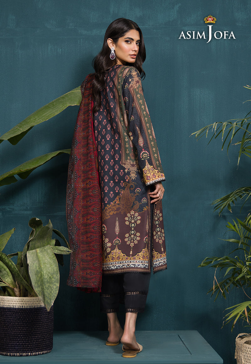 Asim Jofa Gul Rung Pret Collection Ajgr-17 Printed Swiss Lawn 3 Pcs