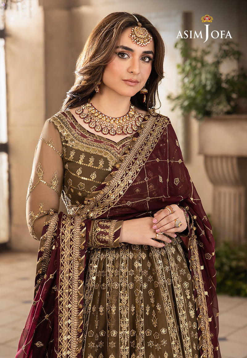 Asim Jofa Khwab-e-Naubahar Ajnb-11 Embroidered Chiffon 3 Pcs
