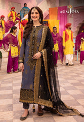 Asim Jofa Dastaan Ajda-10 Embroidered Paper Cotton 3 Pcs