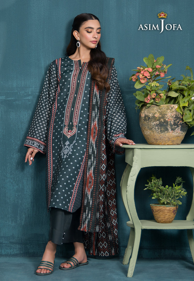 Asim Jofa Gul Rung Pret Collection Ajgr-11 Printed Swiss Lawn 3 Pcs