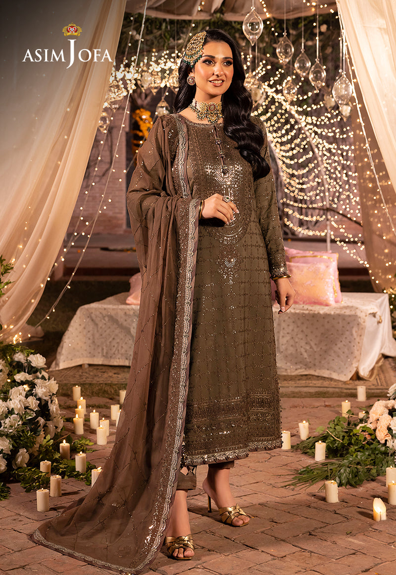 Asim Jofa Dastaan Ajda-05 Embroidered Lawn Silk 3 Pcs