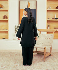Vasl Pre Winter By Kross Kulture Stitched 2PC - Embroidered Cambric Suit Suit-0001728-SML-BLK