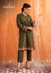 Asim Jofa Tara Sitara Ajtm-04 - 2 Pcs Embroidered Raw Silk 2 Pcs