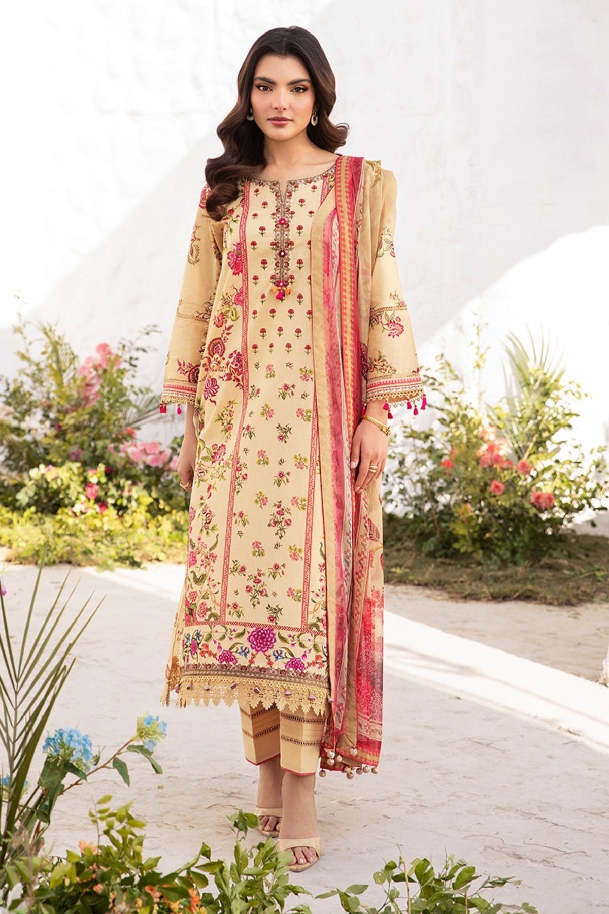 M.Basics By Maria B Unstitched 3 Piece Lawn Vol-01 Collection-05-A