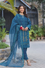 Kahani By Guzel Stitched 3 Piece Festive Formals Organza Collection'2024-05-Afsana