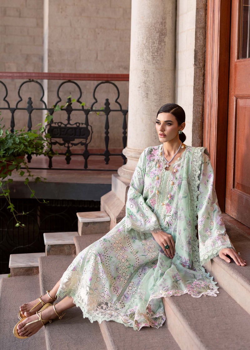 Bloom By Saira Shakira Unstitched 3 Piece Luxury Lawn Collection'2025-05-B-Celestial Breeze