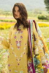 The Secret Garden Hemline By Mushq Unstitched 3 Piece Summer Collection'2025-05-B-Faded Sunflower