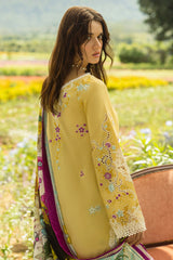 The Secret Garden Hemline By Mushq Unstitched 3 Piece Summer Collection'2025-05-B-Faded Sunflower