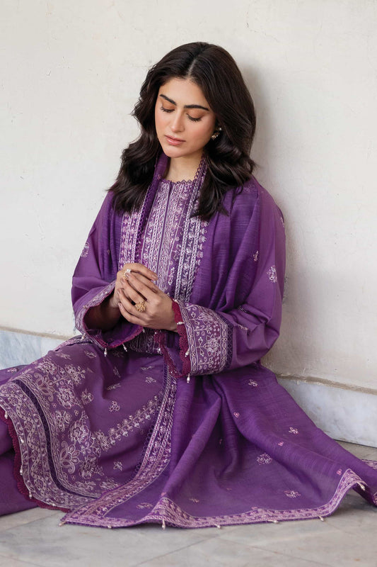 Bahar By Farasha Unstitched 3 Piece Emb Lawn Edit-II Collection-05-Dreamy Glint