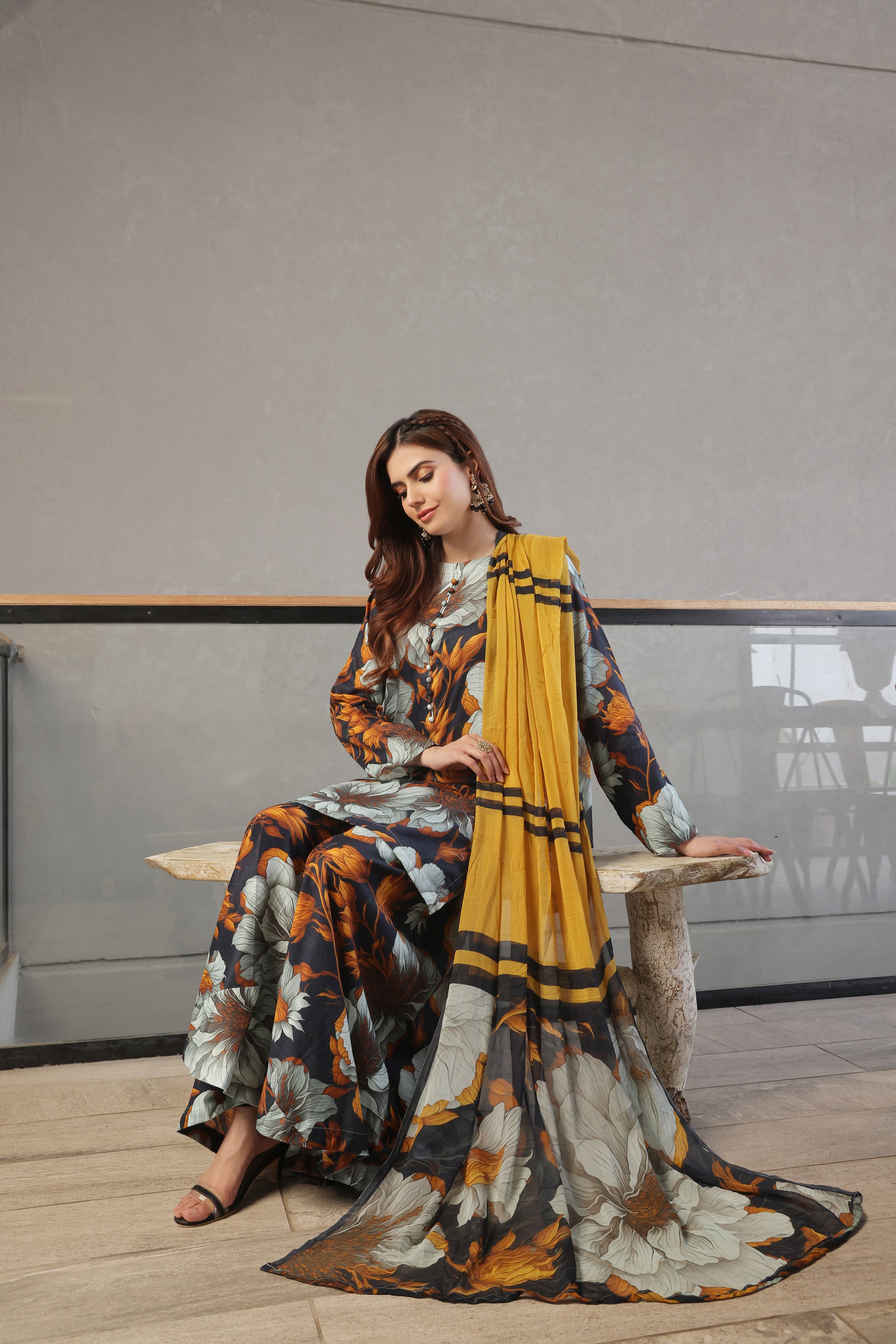 Whisper Winds By Feathers Unstitched 3 Piece Lawn Collection'2025-FELIX-FT488