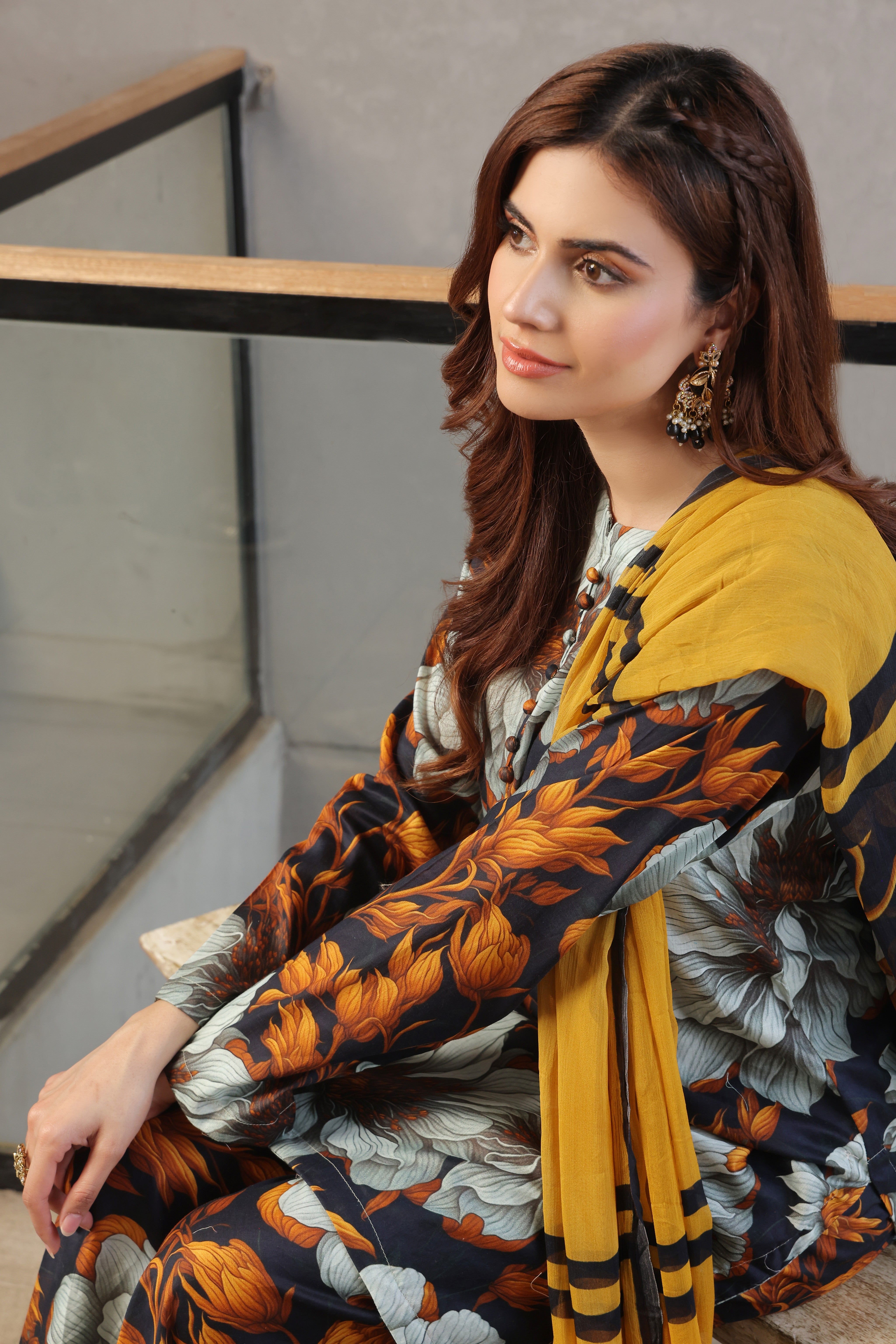 Whisper Winds By Feathers Unstitched 3 Piece Lawn Collection'2025-FELIX-FT488