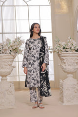 Feathers Unstitched 3 Piece Winter Collection-EMIN-FT305