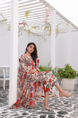 Feathers Unstitched 3 Piece Summer Collection-NIRMAL-FT135