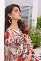 Feathers Unstitched 3 Piece Summer Collection-NIRMAL-FT135