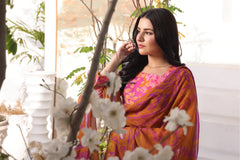 Feathers Unstitched 3 Piece Digital Printed Lawn Summer Suit-GERBERA-FT381