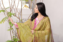 Feathers Unstitched 3 Piece Digital Printed Lawn Summer Suit-FLAMINGO-FT372
