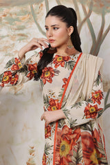 Feathers Unstitched 3 Piece Summer Collection-MARIGOLD-FT376