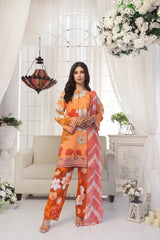 Midnight Murmurs By Feathers Lawn Collection'2025-TAWNY-FT485
