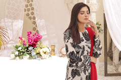 Feathers Unstitched 3 Piece Summer Collection-BLACK ROSE-FT368