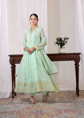 Zarif By Al Harir Stitched 3 Piece Formals Vol-02 Suit-AH008-MINT GREEN