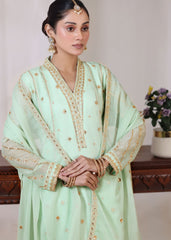 Zarif By Al Harir Stitched 3 Piece Formals Vol-02 Suit-AH008-MINT GREEN