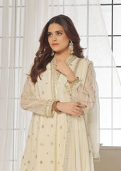 Zarif By Al Harir Stitched 3 Piece Formals Vol-02 Suit-AH008-ZV2-OffWhite
