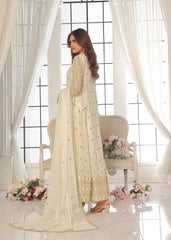 Zarif By Al Harir Stitched 3 Piece Formals Vol-02 Suit-AH008-ZV2-OffWhite