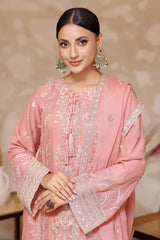 Fiza By Dressline Semi Stitched 3 Piece Chiffon Formals Collection'2025-fiza-semi-stitched-vintage-rose
