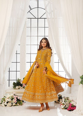 Rehana By Al Harir Stitched 3 Piece Formals Suit-AH013-Rehana-Mustard